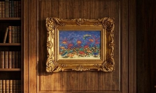 作品を飾る